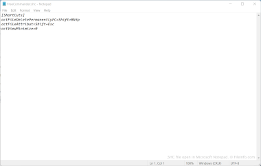 Screenshot of a .shc file in Microsoft Notepad
