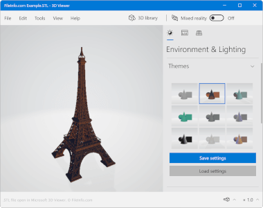 Screenshot of a .stl file in Microsoft 3D Viewer