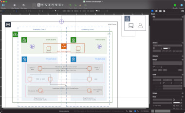 Screenshot of a .vst file in The Omni Group OmniGraffle 7